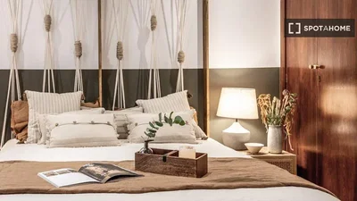 Chambre; lumière naturelle, style moderne