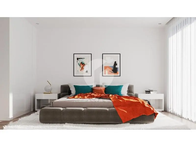 Yatak odası; doğal ışık, modern stil
