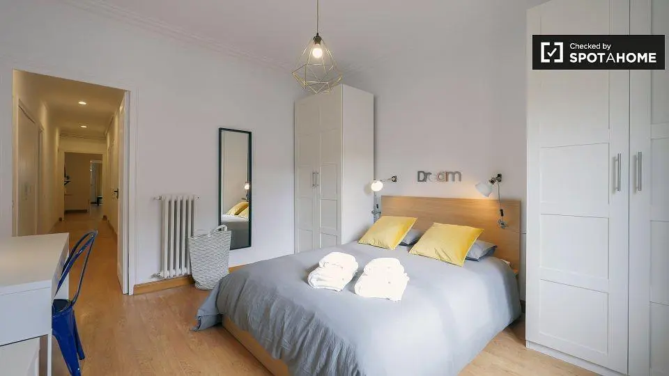 Bedroom; wood floor, natural light