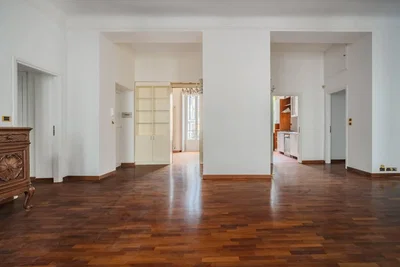 Living room; wood floor, natural light