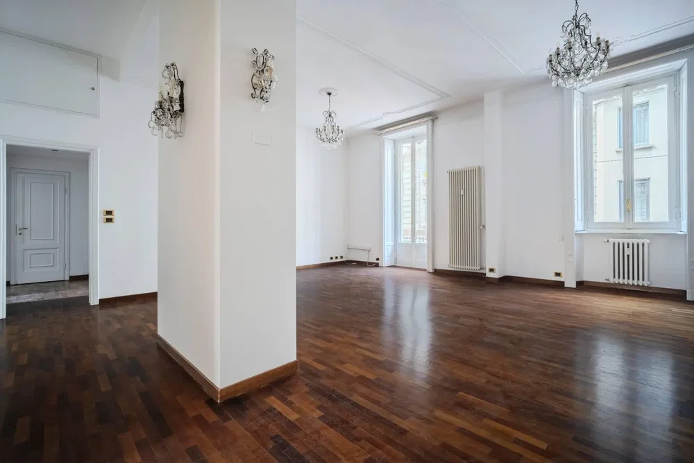 Living room; wood floor, natural light