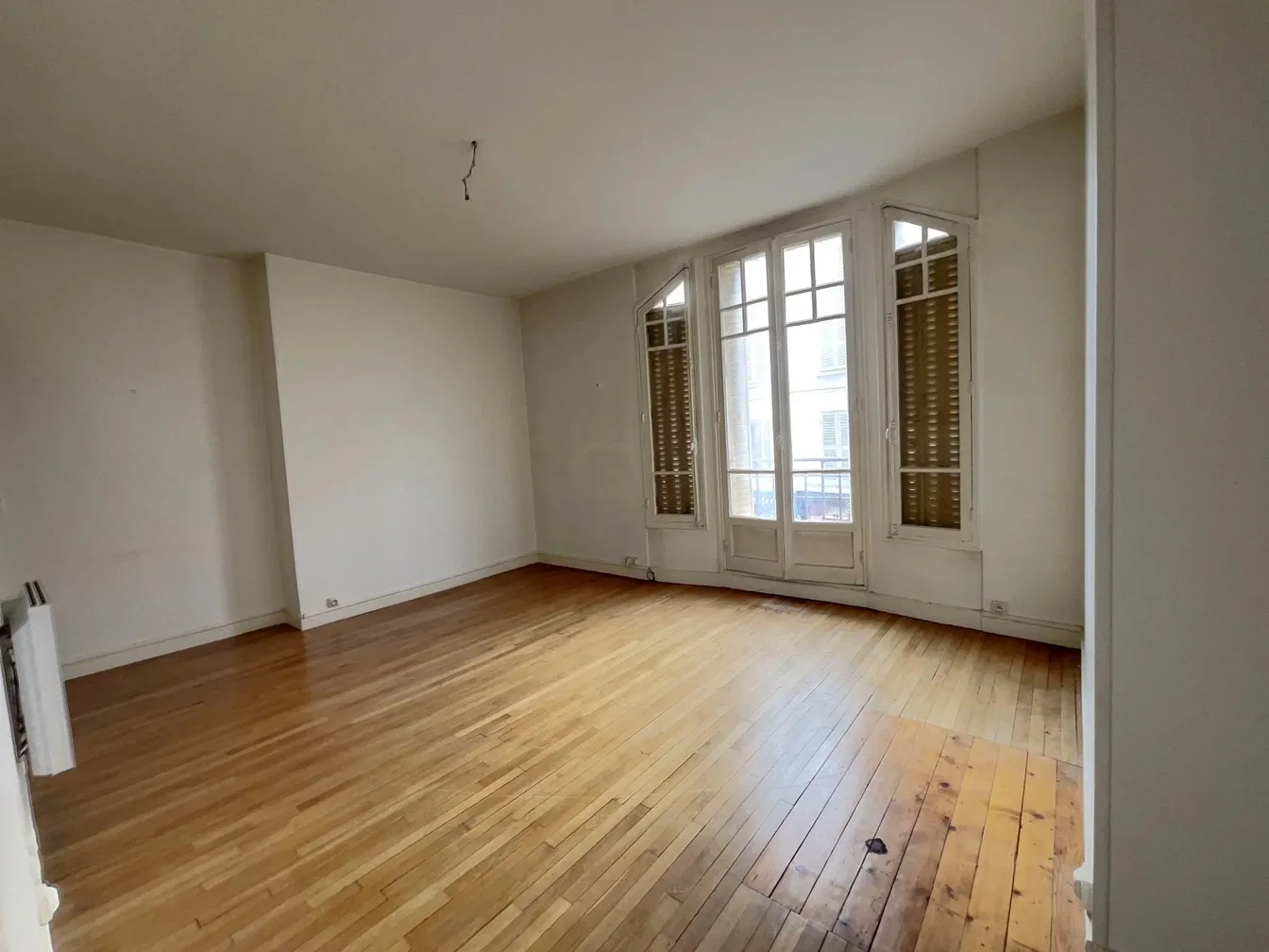 Living room; wood floor, natural light