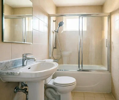 Salle de bain; carrelage, lumière naturelle