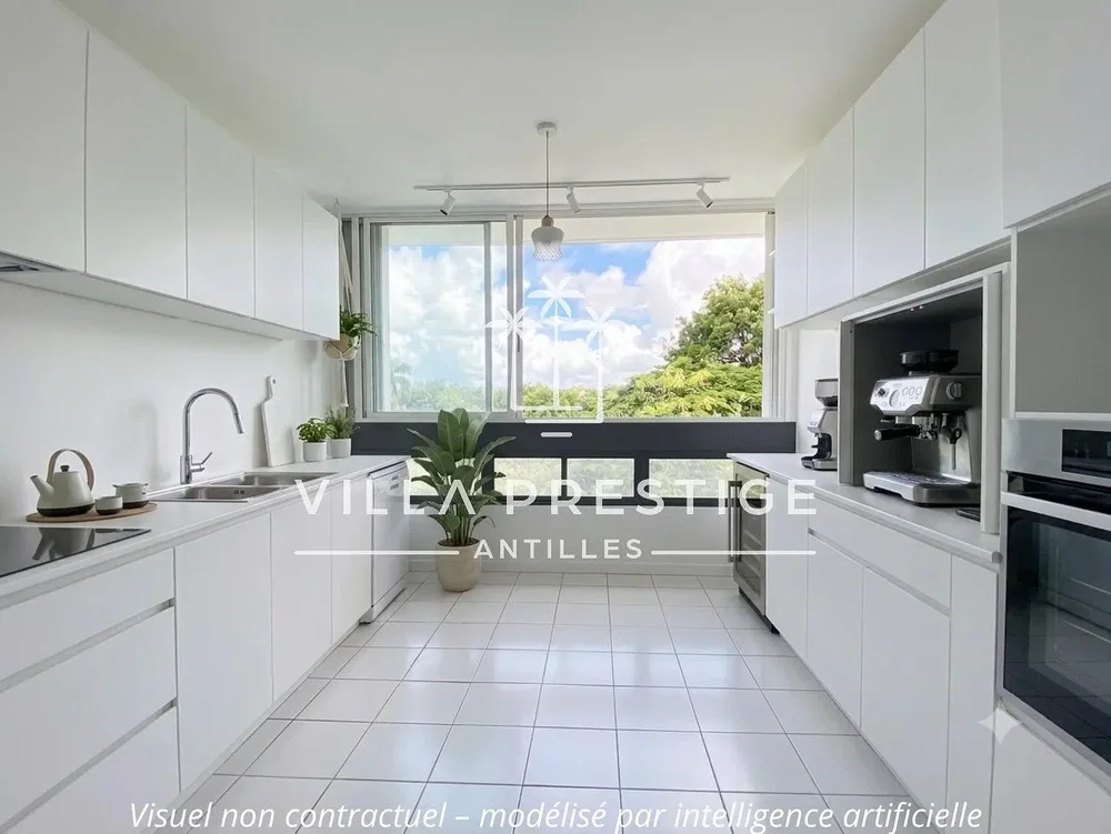 Kitchen; view, kitchen appliances, natural light, modern style, tile floor