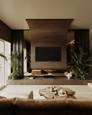 Salón; luz natural, estilo moderno, vigas de madera