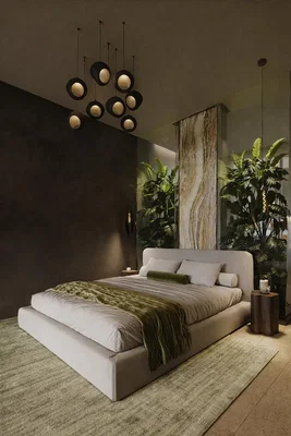 Dormitorio; estilo moderno, luz natural