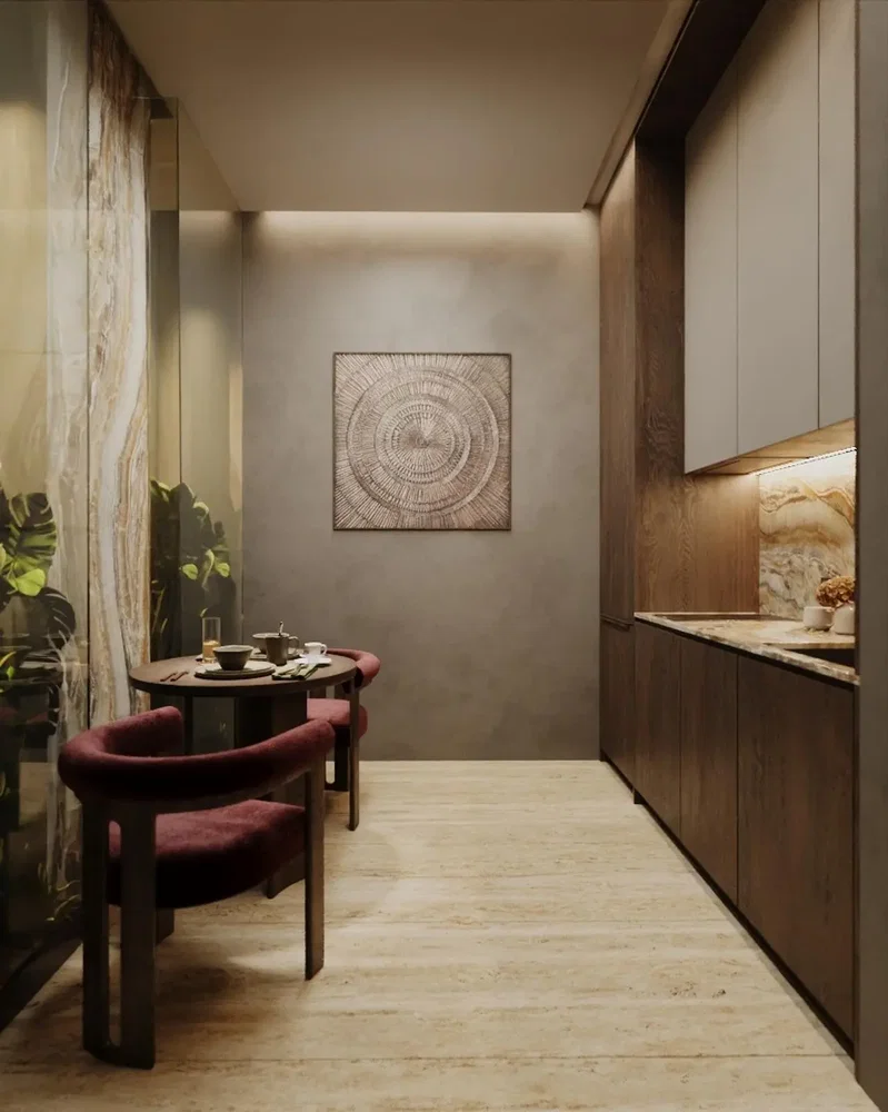 Cocina; suelo de madera, suelo de baldosas, luz natural, estilo moderno, renovado