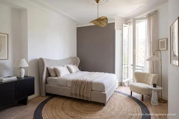 Quarto; luz natural, estilo moderno