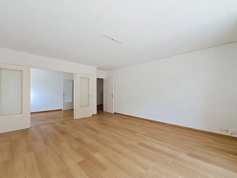 Living room; wood floor, natural light