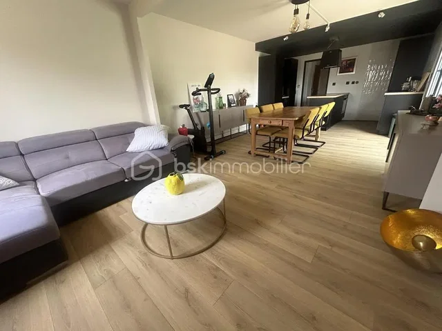 Living room; wood floor, natural light