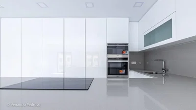 Кухиња; кухињски апарати, плочице, реновиран, природно светло