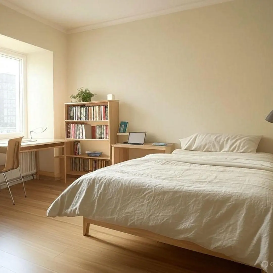 Chambre; lumière naturelle, parquet