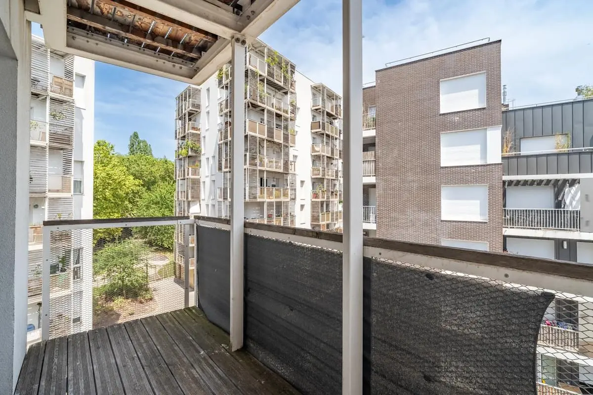 Balkon; blick, holzboden