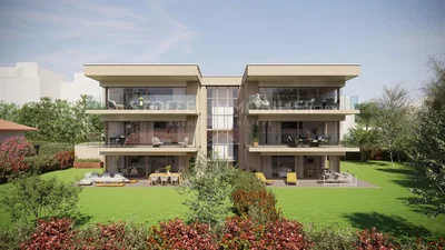 House and surroundings; view, natural light