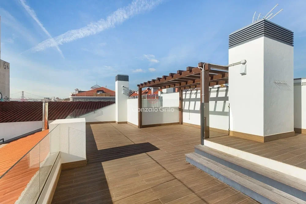 Terrasse; holzboden, tageslicht, blick