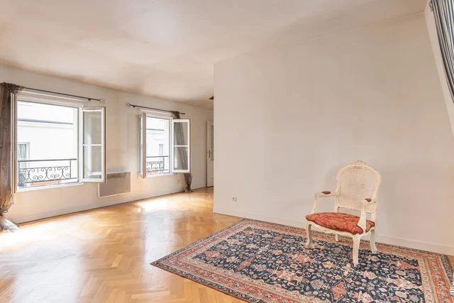 Living room; wood floor, natural light