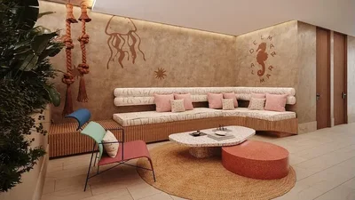 غرفة معيشة; أسلوب عصري, ضوء طبيعي