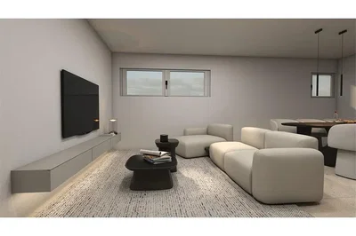 Obývací pokoj; přirozené světlo, moderní styl, dřevěná podlaha