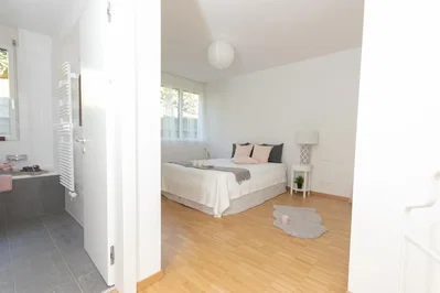 Bedroom; natural light, wood floor