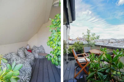 Terrace; view, natural light, wood floor