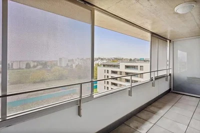 Balcon; vue, carrelage