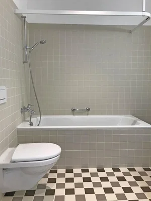 Toilet; tile floor, renovated, natural light