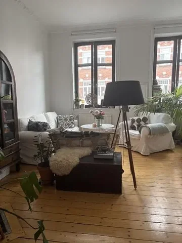 Living room; wood floor, natural light
