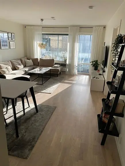 Living room; natural light, wood floor