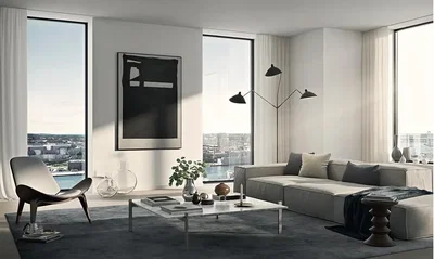 Living room; view, natural light, modern style