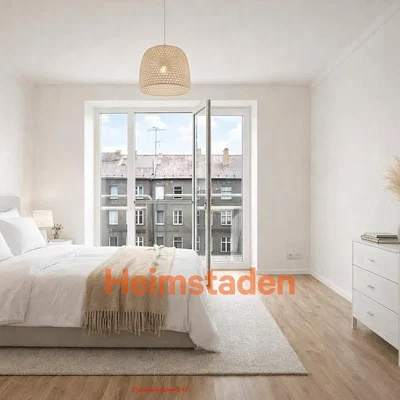 Slaapkamer; houten vloer, natuurlijk licht, uitzicht