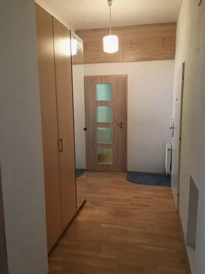 Cloakroom; wood floor, natural light