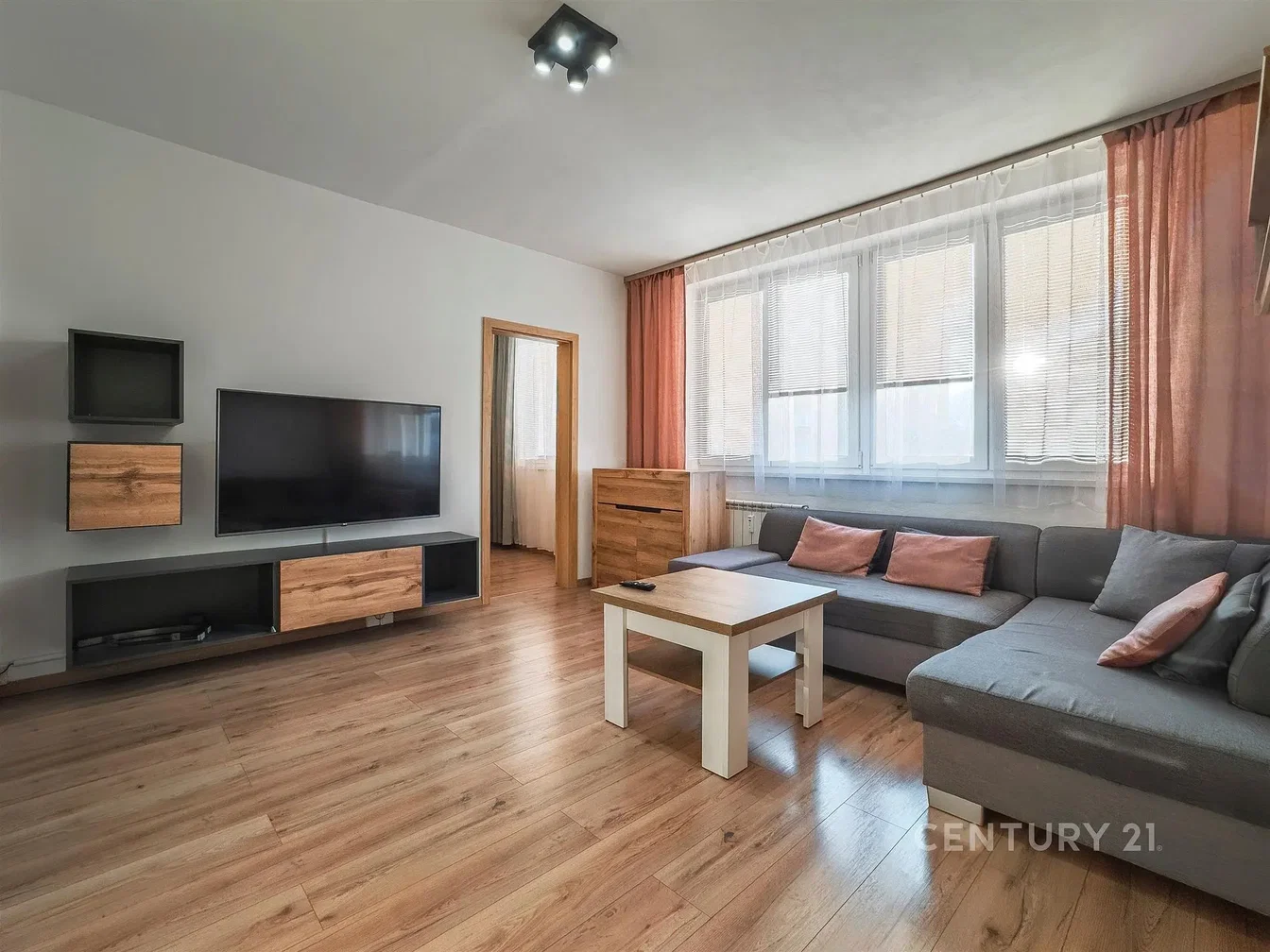 Salon; parquet, lumière naturelle