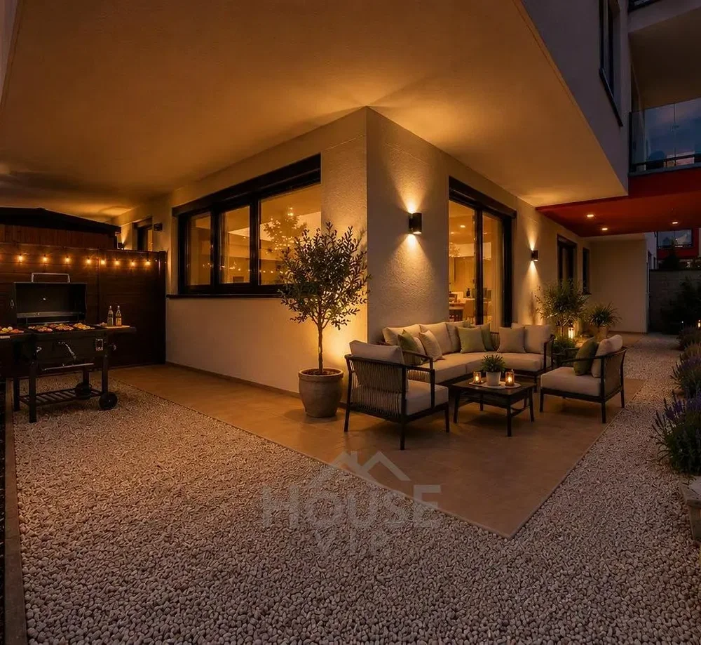 Terrasse; lumière naturelle, style moderne