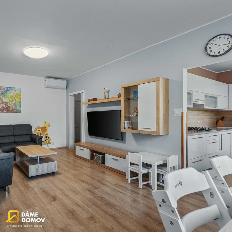 Salon; parquet, lumière naturelle, style moderne