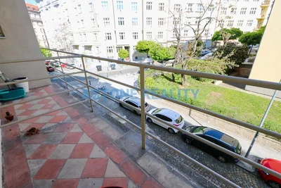Balcony; view, tile floor, natural light