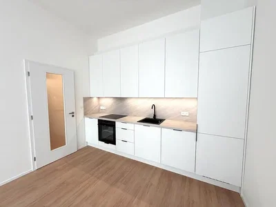 Cozinha; eletrodomésticos, chão de madeira, luz natural, estilo moderno, renovado