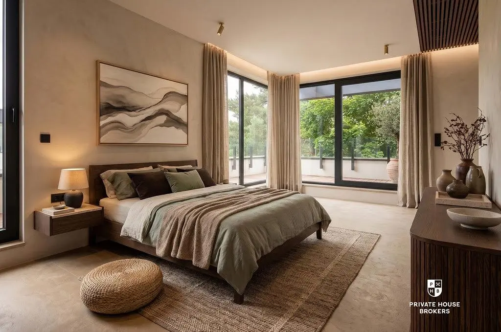 Schlafzimmer; tageslicht, moderner stil, holzboden
