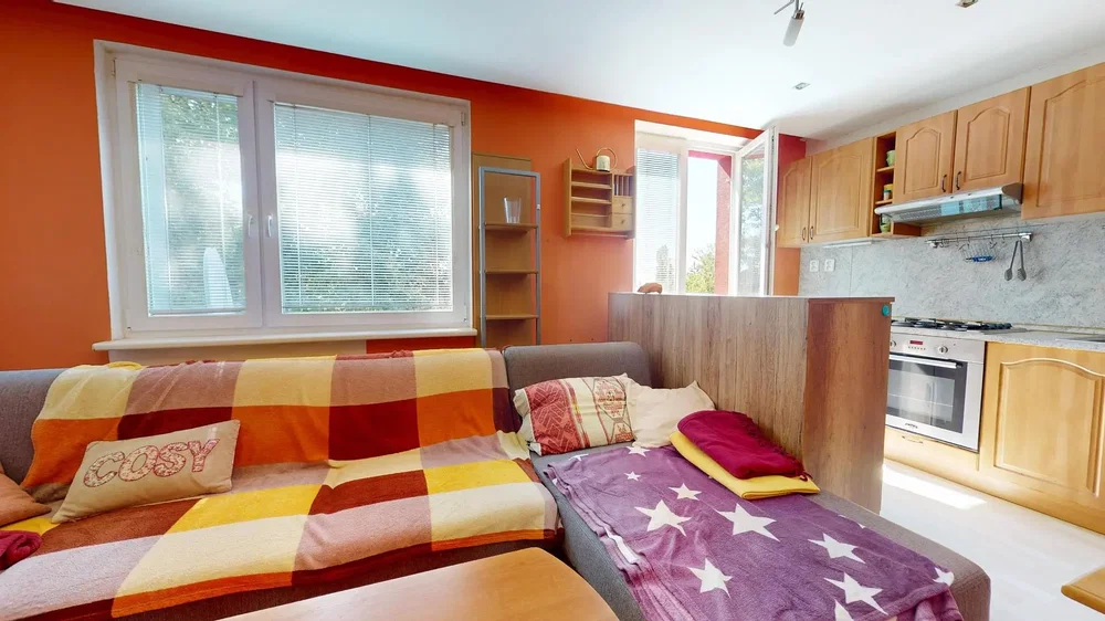 Living room; natural light, wood floor