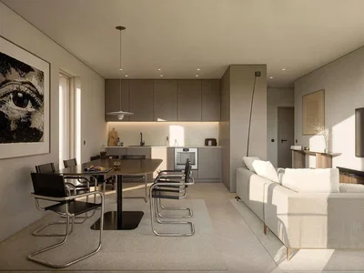 Oturma odası; doğal ışık, modern stil, mutfak aletleri