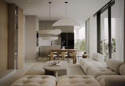 Living room; natural light, modern style, wood floor