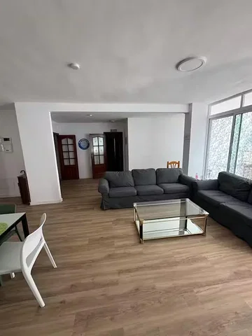Living room; wood floor, natural light