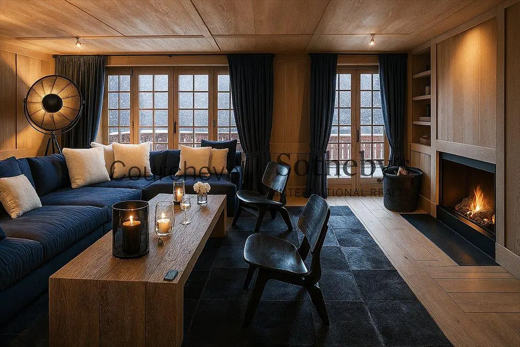 Soggiorno; camino, pavimento in legno, luce naturale, stile rustico