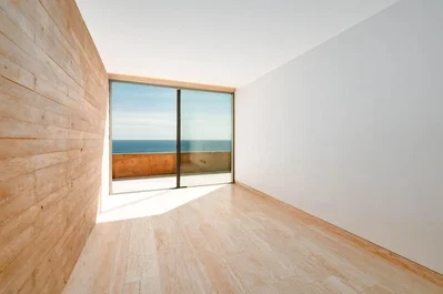 Chambre; vue, parquet, carrelage, lumière naturelle, style moderne
