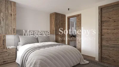 Schlafzimmer; holzbalken, holzboden, renoviert, tageslicht