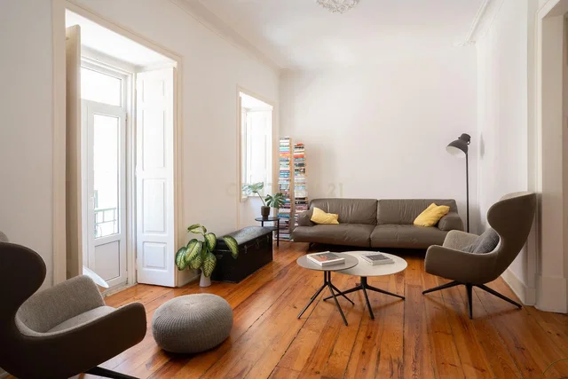 Living room; wood floor, natural light