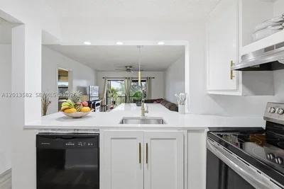Keuken; keukenapparatuur, natuurlijk licht, gerenoveerd