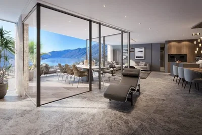 Wohnzimmer; blick, holzboden, tageslicht, moderner stil