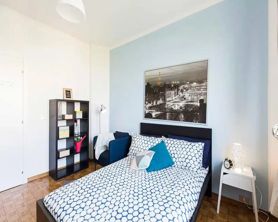 Bedroom; natural light, wood floor