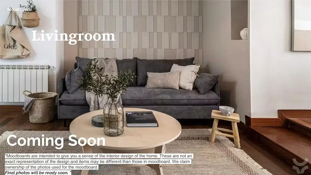 Soggiorno; stile moderno, pavimento in legno, luce naturale