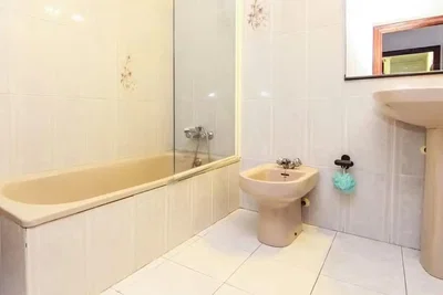 Bathroom; tile floor, needs renovation